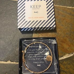 NWT KEEP Collective Engravable Wrap-Rose Gold